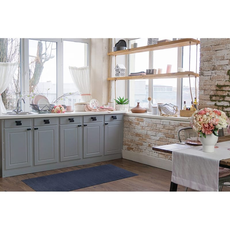 Plastmatta Hilma Plain - 70x250 cm, Blå - Textil & mattor - Mattor - Utomhusmattor - Plastmattor