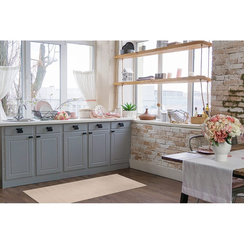 Plastmatta Hilma Plain - 70x300 cm, Linne - Textil & mattor - Mattor - Utomhusmattor - Plastmattor