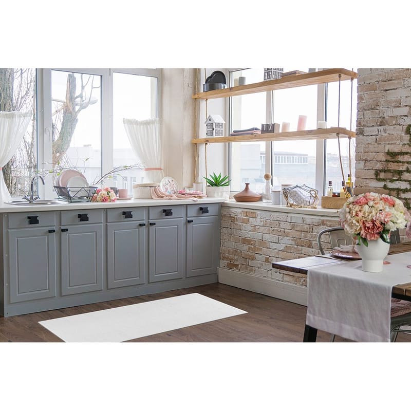 Plastmatta Hilma Plain - 70x150 cm, Vit - Textil & mattor - Mattor - Utomhusmattor - Plastmattor