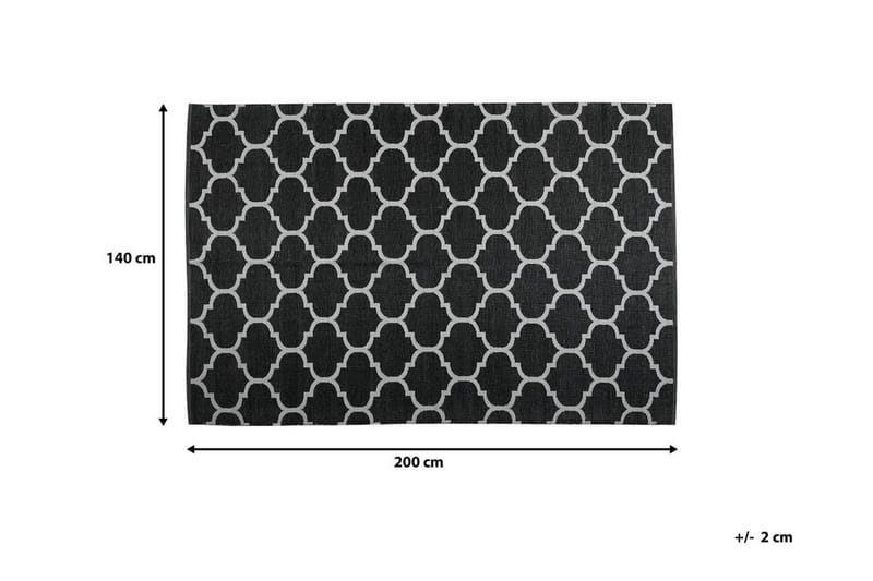 Aladana Matta 140|200 cm - Svart - Textil & mattor - Mattor - Utomhusmattor - Plastmattor