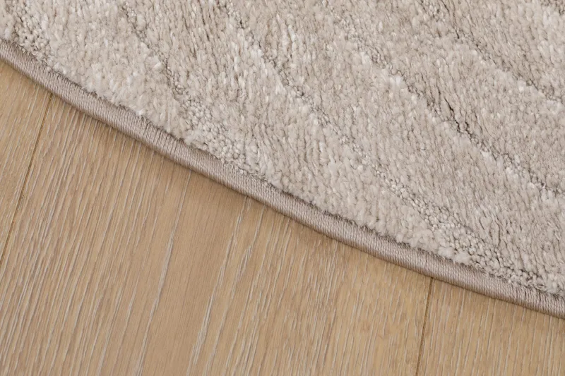 Maskinvävd Matta Genova Zen Rund 120 cm - linne - Textil & mattor - Mattor - Utomhusmattor - Plastmattor
