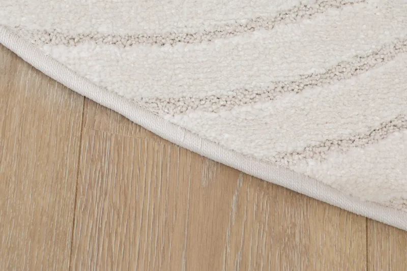 Maskinvävd Matta Genova Zen Rund 120 cm - vit - Textil & mattor - Mattor - Utomhusmattor - Plastmattor