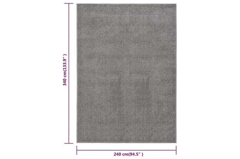 Matta 240x340 cm grå - Grå - Köksmatta - Plastmattor - Dörrmatta & hallmatta