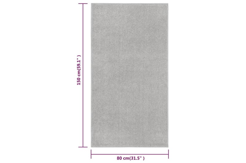 Matta 80x150 cm ljusgrå - Grå - Textil & mattor - Mattor - Utomhusmattor - Plastmattor