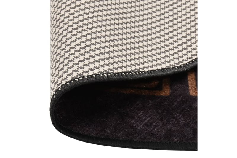 Matta tvättbar Ï†120 cm svart och guld halkfri - Flerfärgad - Textil & mattor - Mattor - Utomhusmattor - Plastmattor