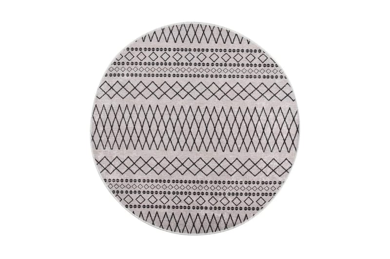 Matta tvättbar Ï†120 cm svart och vit halkfri - Flerfärgad - Köksmatta - Plastmattor - Dörrmatta & hallmatta