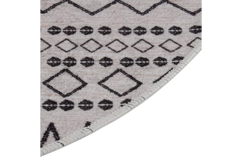Matta tvättbar Ï†120 cm svart och vit halkfri - Flerfärgad - Textil & mattor - Mattor - Utomhusmattor - Plastmattor