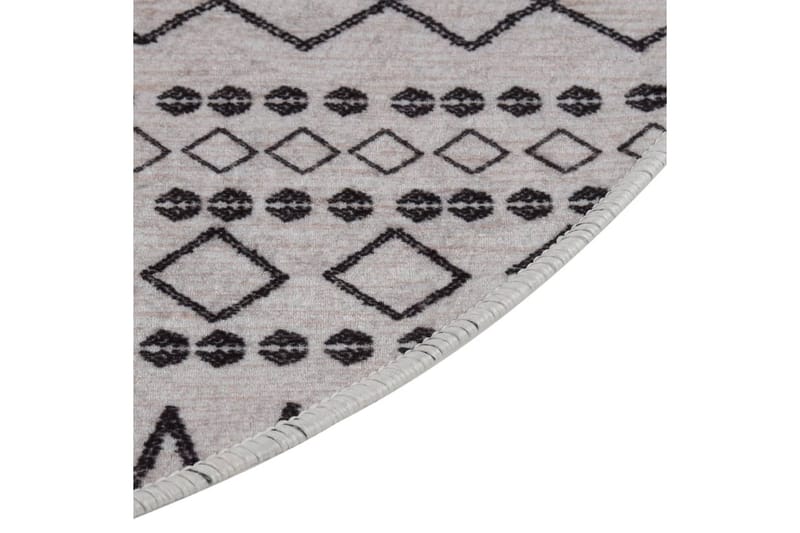 Matta tvättbar Ï†120 cm svart och vit halkfri - Flerfärgad - Köksmatta - Plastmattor - Dörrmatta & hallmatta