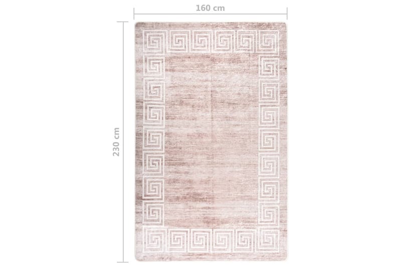 Matta tvättbar 160x230 cm beige halkfri - Beige - Textil & mattor - Mattor - Utomhusmattor - Plastmattor