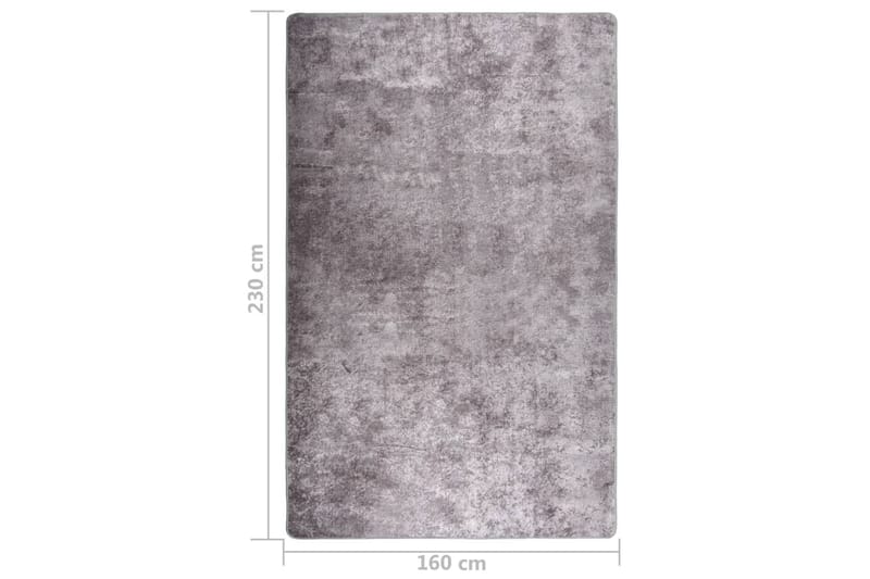 Matta tvättbar 160x230 cm grå halkfri - Grå - Textil & mattor - Mattor - Utomhusmattor - Plastmattor