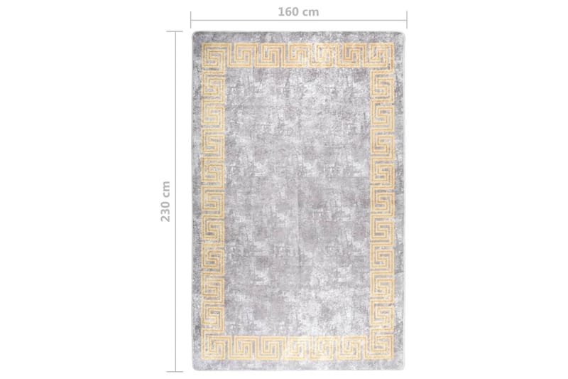 Matta tvättbar 160x230 cm grå halkfri - Grå - Textil & mattor - Mattor - Utomhusmattor - Plastmattor