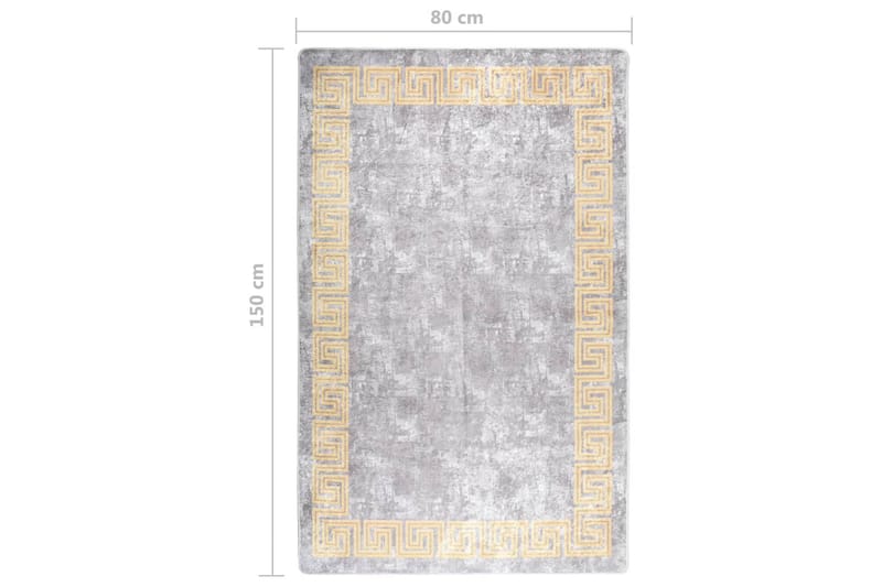 Matta tvättbar 80x150 cm grå halkfri - Grå - Textil & mattor - Mattor - Utomhusmattor - Plastmattor