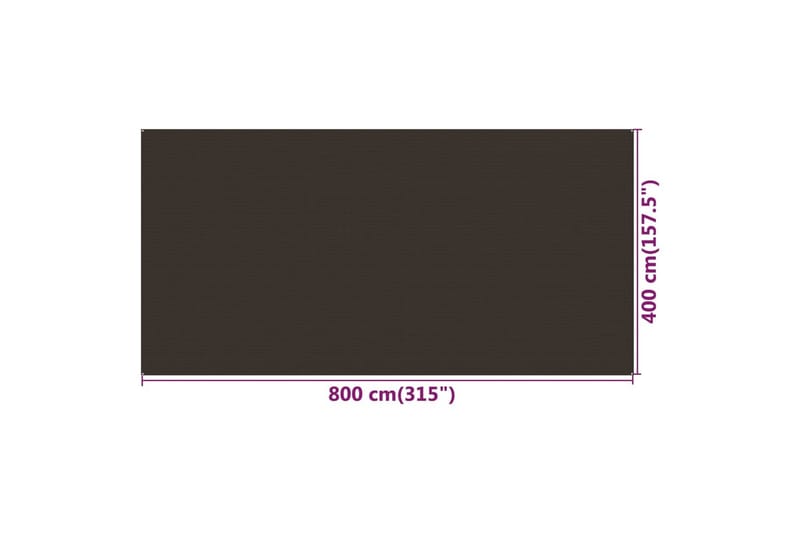 Tältmatta 400x800 cm brun HDPE - Textil & mattor - Mattor - Utomhusmattor - Tältmatta