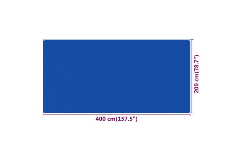 Tältmatta 200x400 cm blå HDPE - Tältmatta