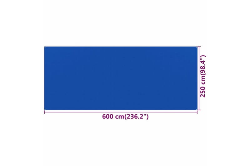 Tältmatta 250x600 cm blå HDPE - Tältmatta