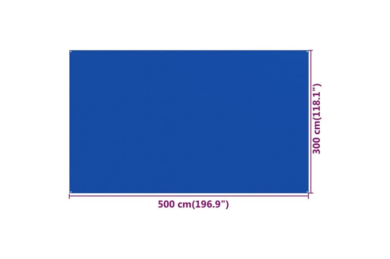 Tältmatta 300x500 cm blå HDPE - Textil & mattor - Mattor - Utomhusmattor - Tältmatta