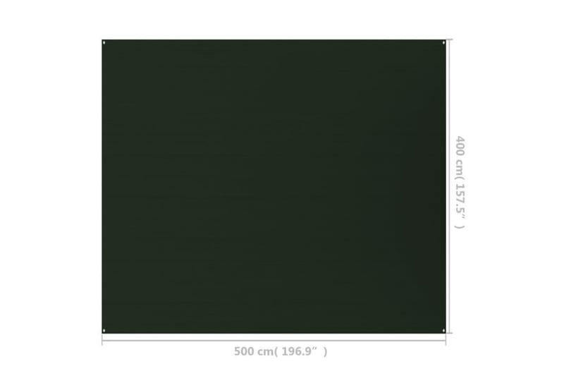 Tältmatta 400x500 cm mörkgrön HDPE - Tältmatta
