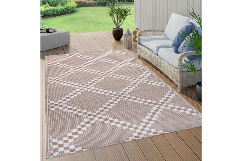 Utomhusmatta brun 190x290 cm PP - Brun - Textil & mattor - Mattor - Utomhusmattor