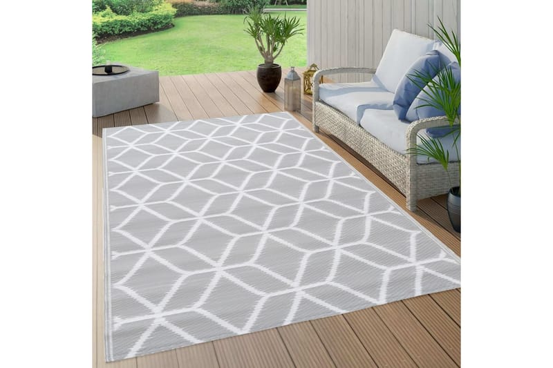 Utomhusmatta grå 160x230 cm PP - Grå - Textil & mattor - Mattor - Utomhusmattor