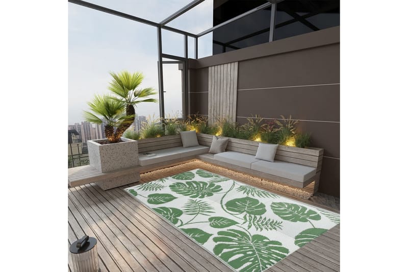 Utomhusmatta grön 120x180 cm PP - Grön - Textil & mattor - Mattor - Utomhusmattor