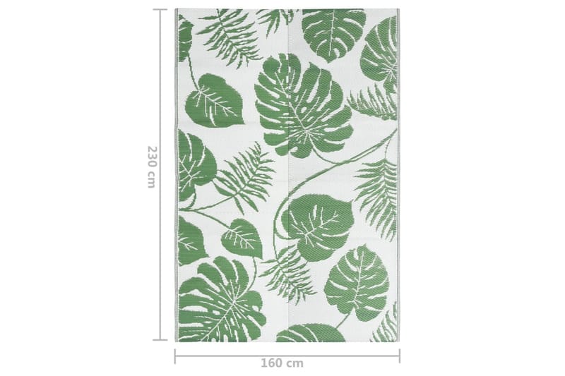 Utomhusmatta grön 160x230 cm PP - Grön - Textil & mattor - Mattor - Utomhusmattor