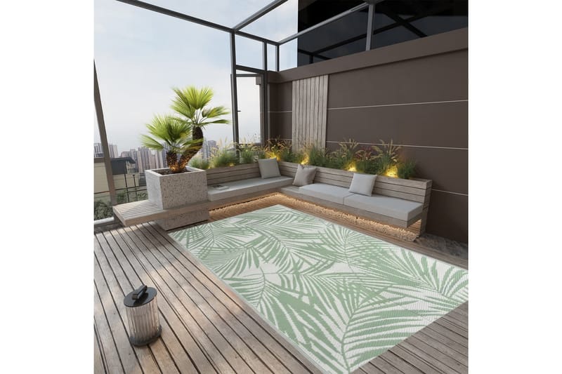 Utomhusmatta grön 190x290 cm PP - Grön - Textil & mattor - Mattor - Utomhusmattor