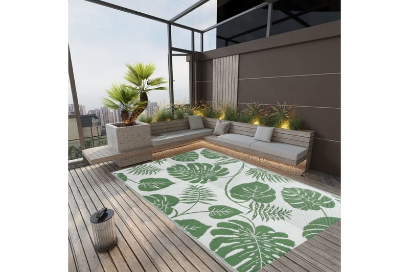 Utomhusmatta grön 190x290 cm PP - Grön - Textil & mattor - Mattor - Utomhusmattor