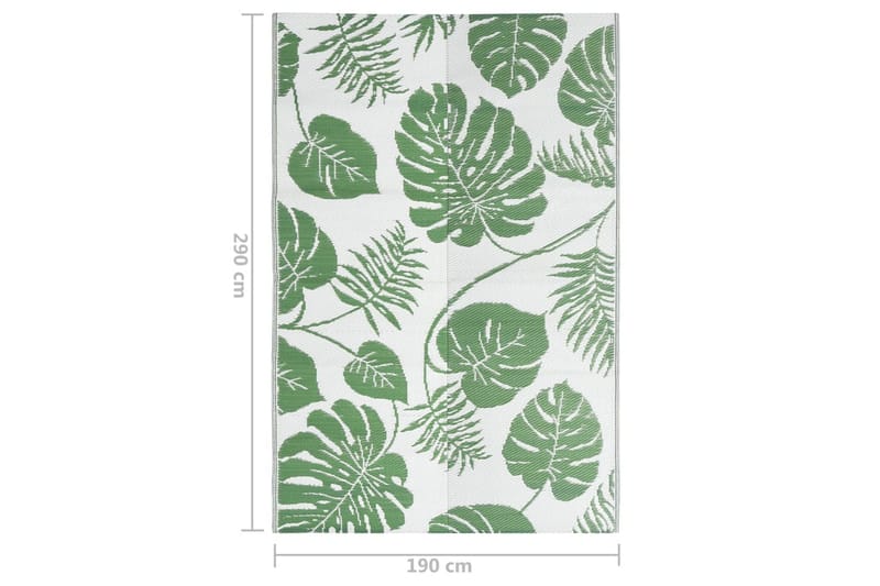 Utomhusmatta grön 190x290 cm PP - Grön - Textil & mattor - Mattor - Utomhusmattor