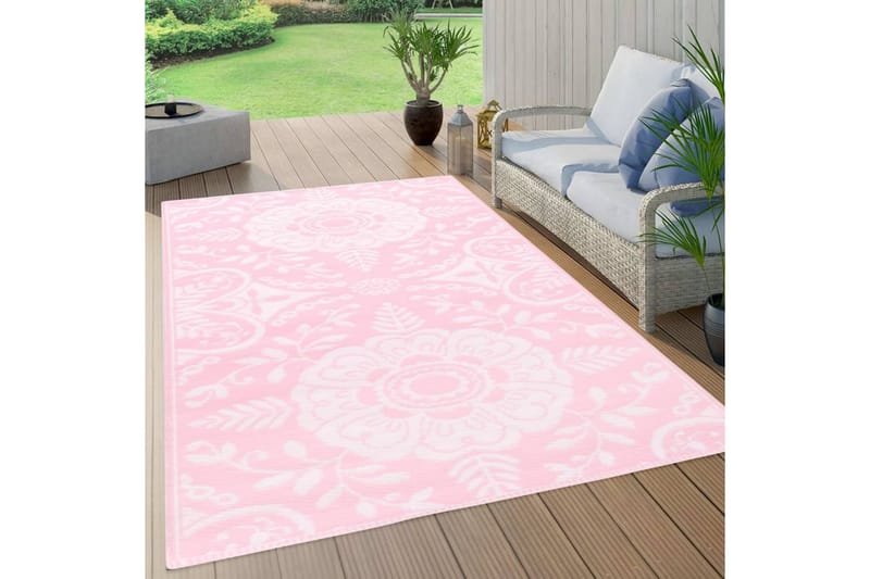 Utomhusmatta rosa 120x180 cm PP - Rosa - Textil & mattor - Mattor - Utomhusmattor