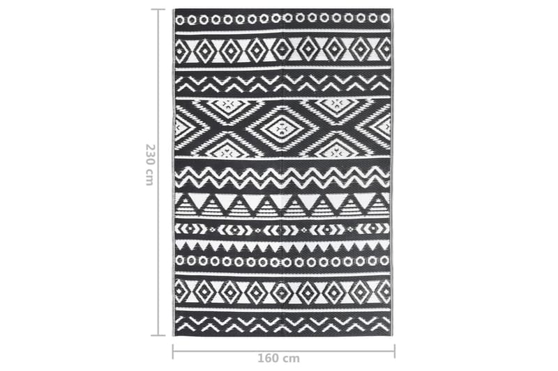 Utomhusmatta svart 160x230 cm PP - Svart - Textil & mattor - Mattor - Utomhusmattor