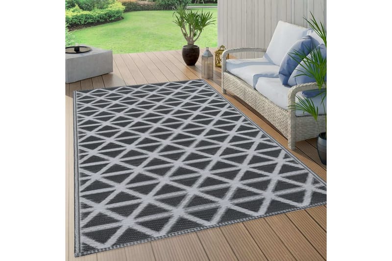 Utomhusmatta svart 190x290 cm PP - Svart - Textil & mattor - Mattor - Utomhusmattor