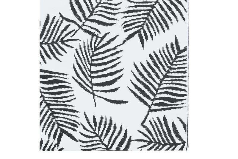 Utomhusmatta vit och svart 190x290 cm PP - Vit - Textil & mattor - Mattor - Utomhusmattor