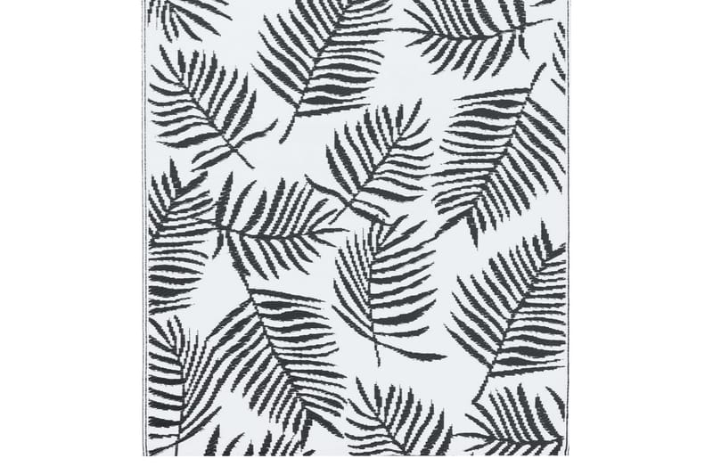 Utomhusmatta vit och svart 190x290 cm PP - Vit - Textil & mattor - Mattor - Utomhusmattor