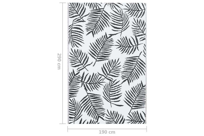 Utomhusmatta vit och svart 190x290 cm PP - Vit - Textil & mattor - Mattor - Utomhusmattor