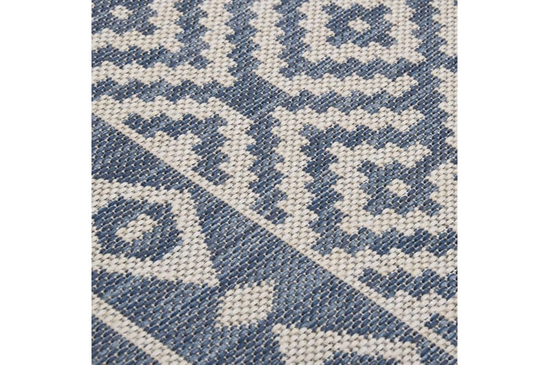 Utomhusmatta plattvävd 120x170 cm blå ränder - Blå - Textil & mattor - Mattor - Utomhusmattor