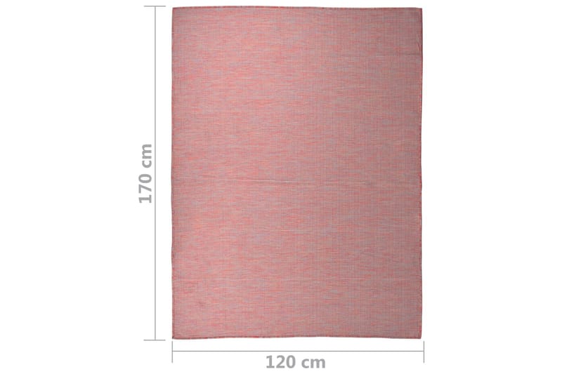 Utomhusmatta plattvävd 120x170 cm röd - Röd - Utomhusmattor
