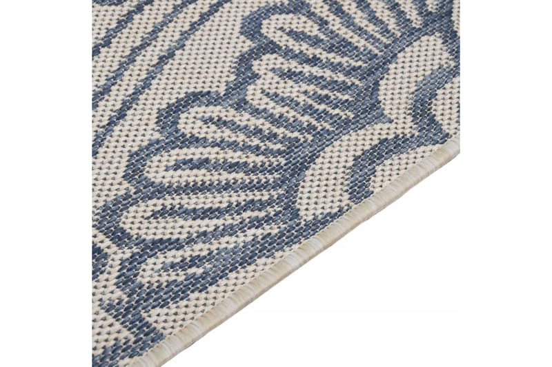 Utomhusmatta plattvävd 80x150 cm blått tryck - Blå - Textil & mattor - Mattor - Utomhusmattor