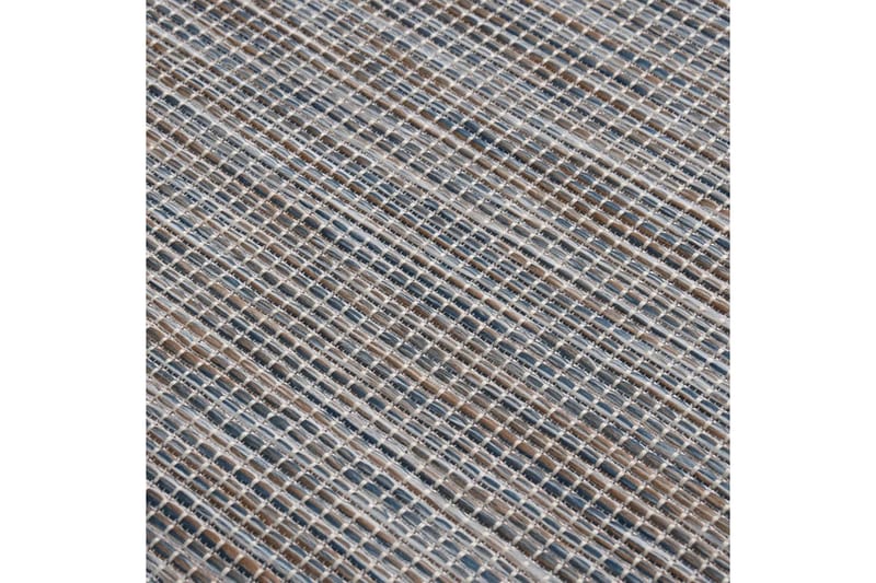 Utomhusmatta plattvävd 80x150 cm brun och svart - Svart - Textil & mattor - Mattor - Utomhusmattor