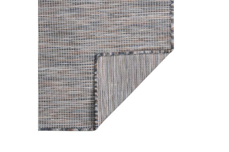 Utomhusmatta plattvävd 80x150 cm brun och svart - Svart - Textil & mattor - Mattor - Utomhusmattor