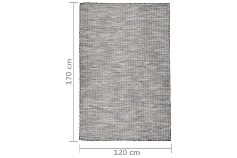 Utomhusmatta plattvävd 120x170 brun och svart - Svart - Textil & mattor - Mattor - Utomhusmattor