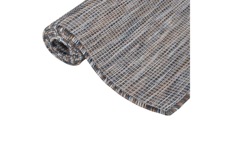 Utomhusmatta plattvävd 120x170 brun och svart - Svart - Textil & mattor - Mattor - Utomhusmattor