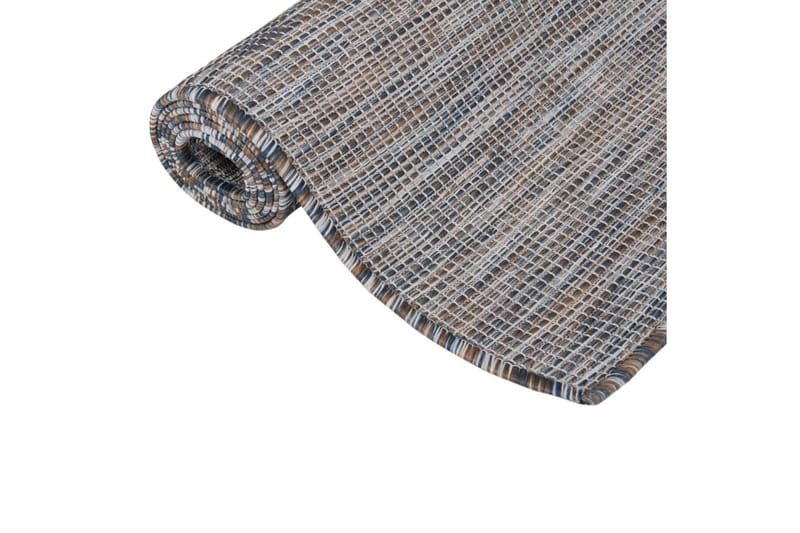 Utomhusmatta plattvävd 140x200 brun och svart - Svart - Textil & mattor - Mattor - Utomhusmattor