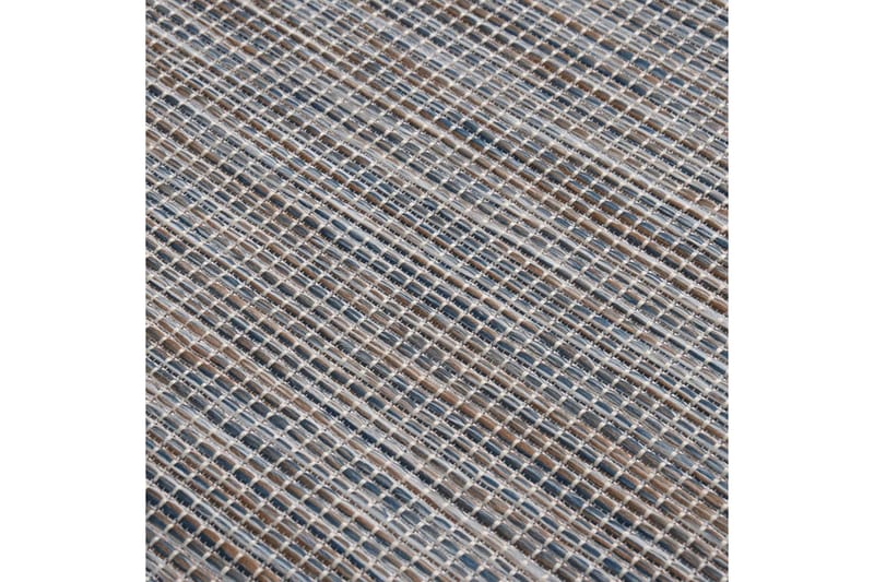 Utomhusmatta plattvävd 140x200 brun och svart - Svart - Utomhusmattor