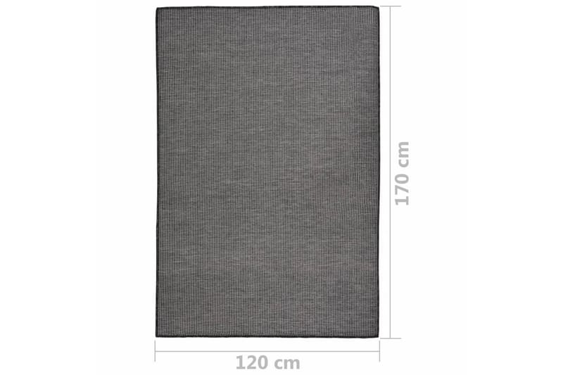 Utomhusmatta plattvävd 120x170 cm grå - Grå - Utomhusmattor