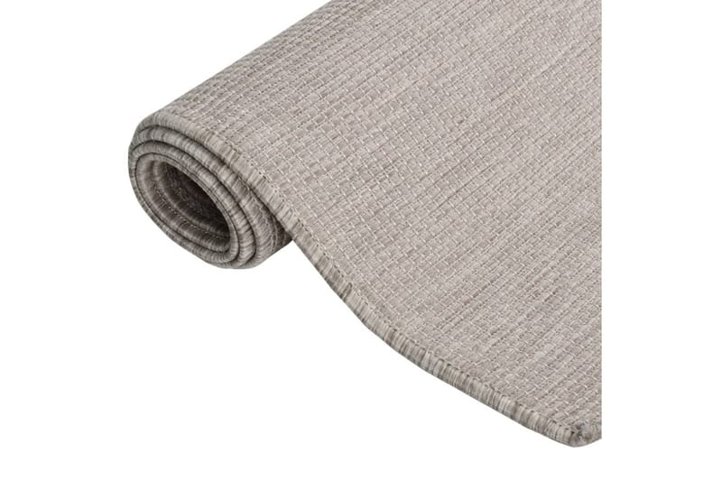 Utomhusmatta plattvävd 160x230 cm taupe - Taupe - Utomhusmattor