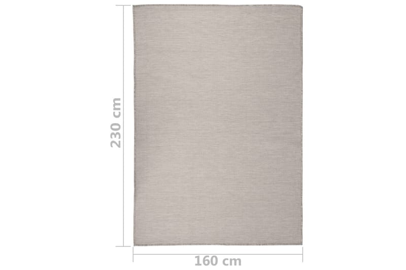 Utomhusmatta plattvävd 160x230 cm taupe - Taupe - Utomhusmattor