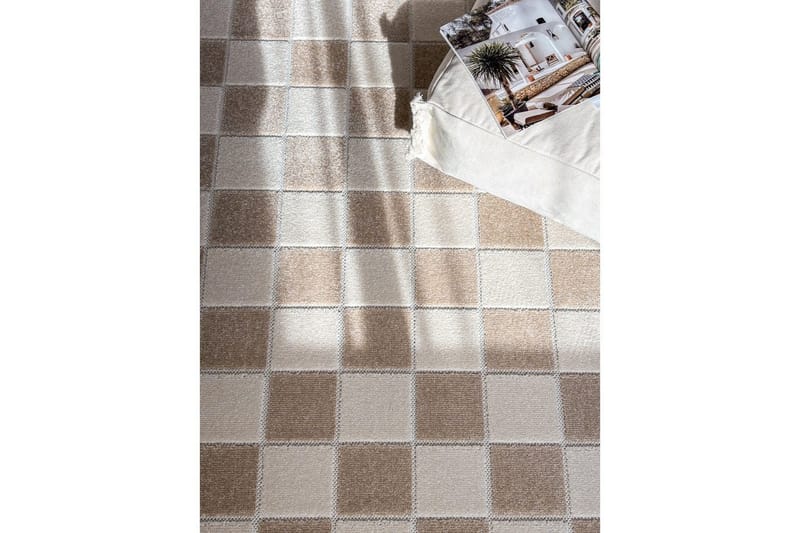 Wiltonmatta Hawaii Chess 200x200 cm, Linne - 200x200 cm, Linne - Textil & mattor - Mattor - Utomhusmattor