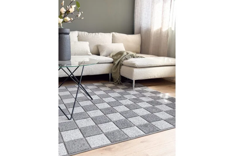 Wiltonmatta Hawaii Chess 280x280 cm, Grafit - 280x280 cm, Grafit - Textil & mattor - Mattor - Stora mattor