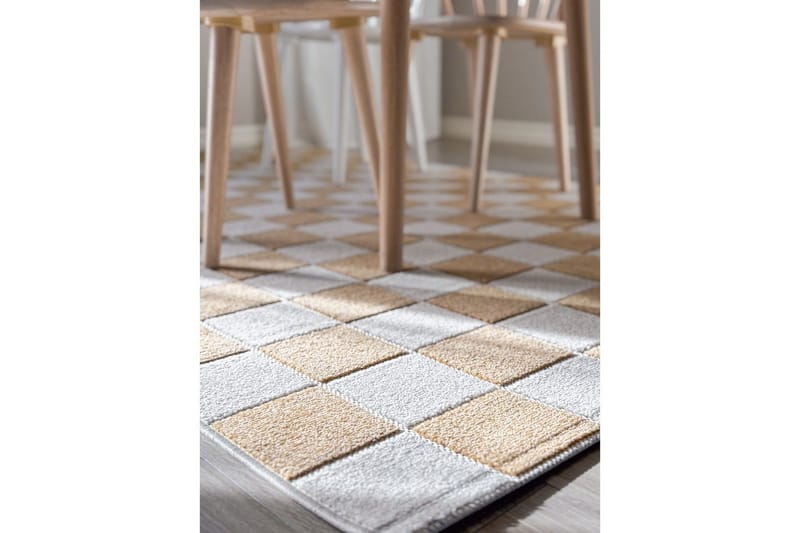 Wiltonmatta Hawaii Chess 280x280 cm, Gul - 280x280 cm, Gul - Textil & mattor - Mattor - Utomhusmattor