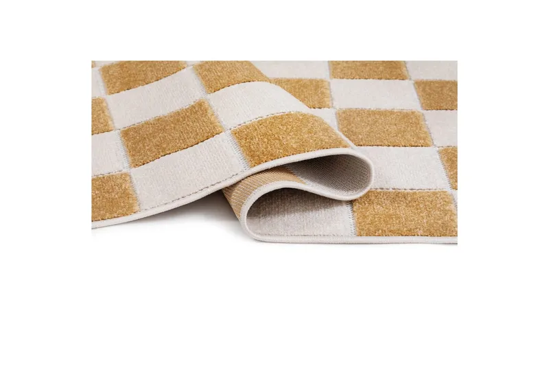 Wiltonmatta Hawaii Chess 280x280 cm, Gul - 280x280 cm, Gul - Textil & mattor - Mattor - Utomhusmattor